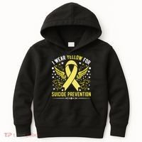I Wear Yellow For Suicide Prevention Awareness Kids Hoodie thumb 0