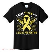 I Wear Yellow For Suicide Prevention Awareness Kids T-Shirt thumb 0