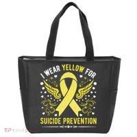 I Wear Yellow For Suicide Prevention Awareness Tote Bag thumb 0
