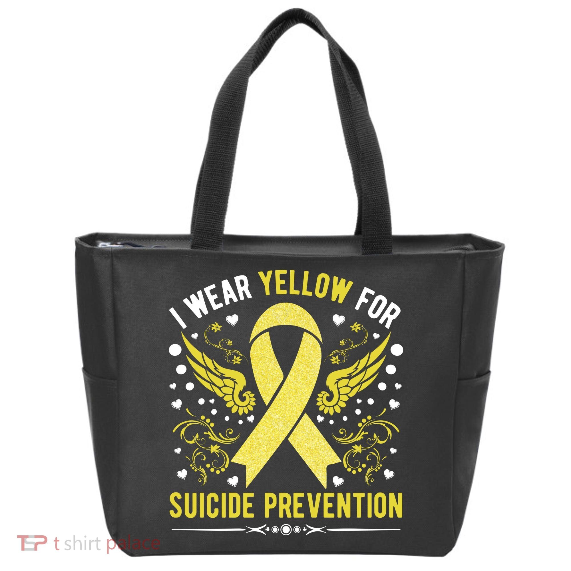 I Wear Yellow For Suicide Prevention Awareness Tote Bag