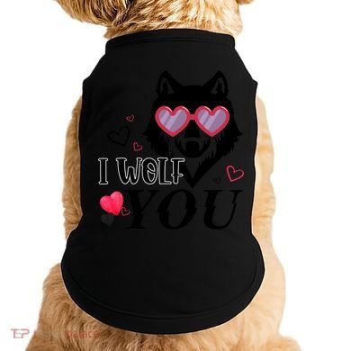 I Wolf You Cool Gift Happy Valentines Day Gift Doggie Tank