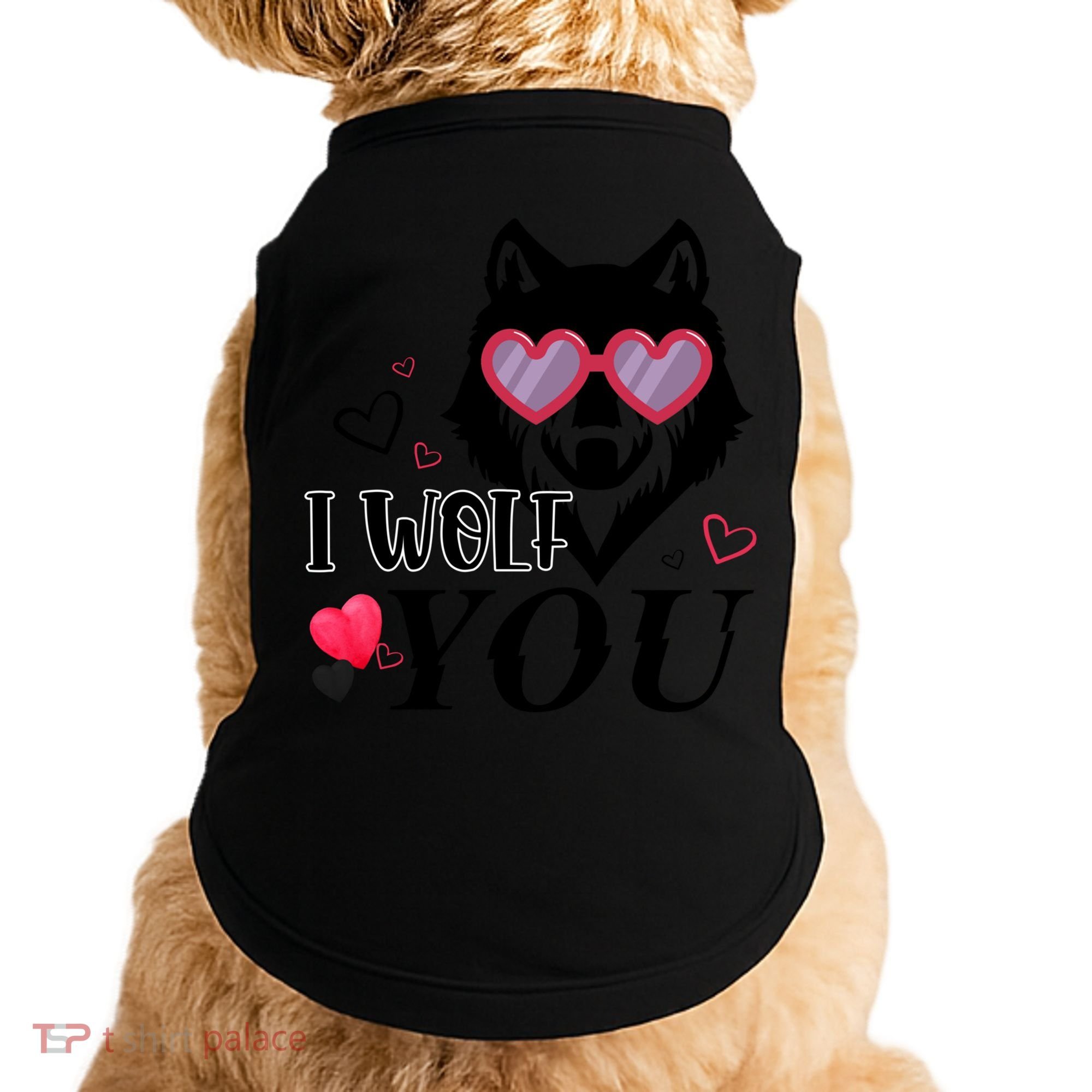 I Wolf You Cool Gift Happy Valentines Day Gift Doggie Tank