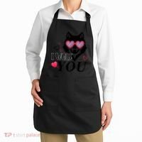 I Wolf You Cool Gift Happy Valentines Day Gift Apron thumb 2