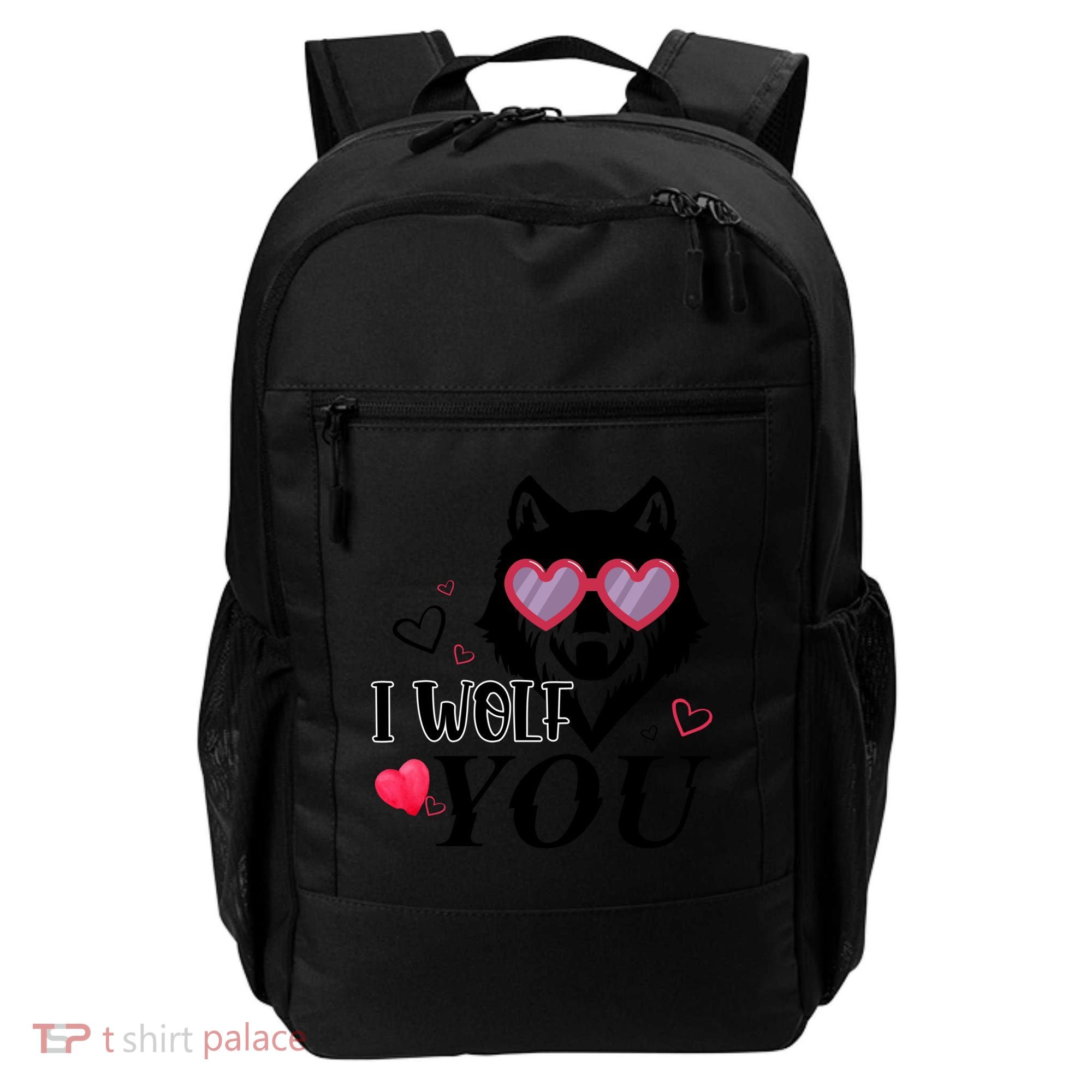 I Wolf You Cool Gift Happy Valentines Day Gift Backpack