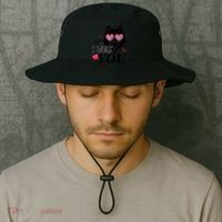 I Wolf You Cool Gift Happy Valentines Day Gift Bucket Hat thumb 2