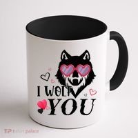 I Wolf You Cool Gift Happy Valentines Day Gift Coffee Mug thumb 1