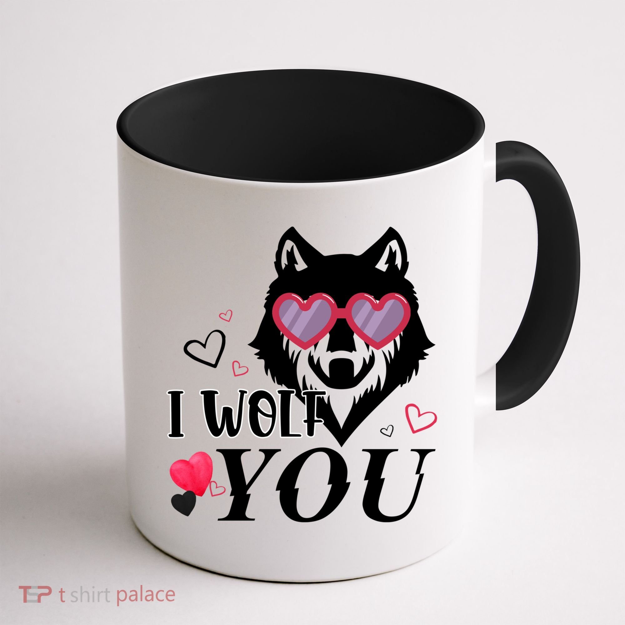I Wolf You Cool Gift Happy Valentines Day Gift Coffee Mug