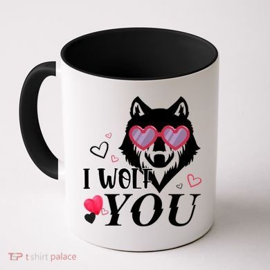 I Wolf You Cool Gift Happy Valentines Day Gift Coffee Mug