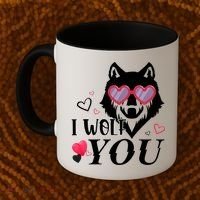 I Wolf You Cool Gift Happy Valentines Day Gift Coffee Mug thumb 2