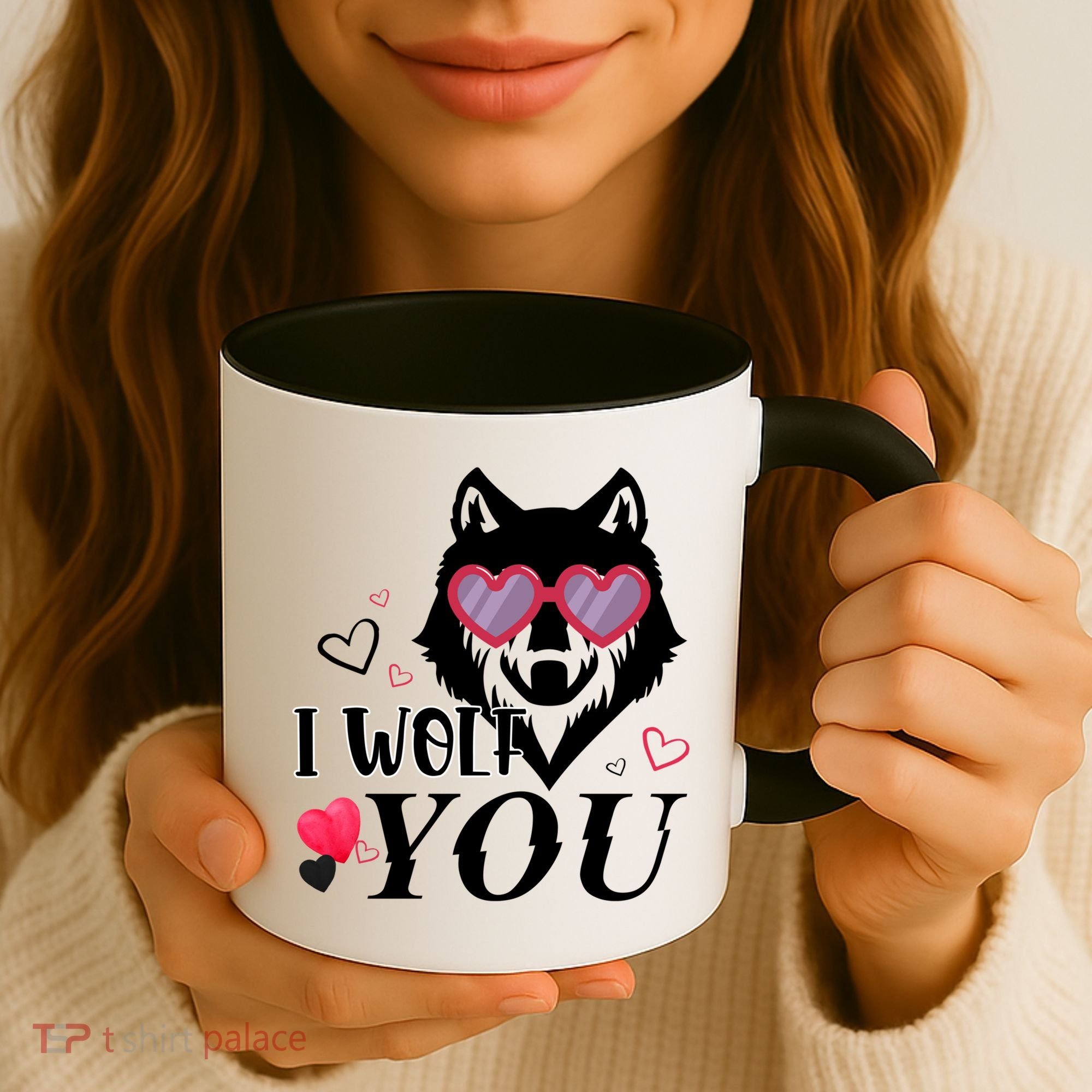 I Wolf You Cool Gift Happy Valentines Day Gift Coffee Mug