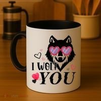 I Wolf You Cool Gift Happy Valentines Day Gift Coffee Mug thumb 4