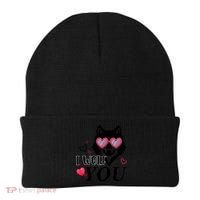 I Wolf You Cool Gift Happy Valentines Day Gift Beanie thumb 0