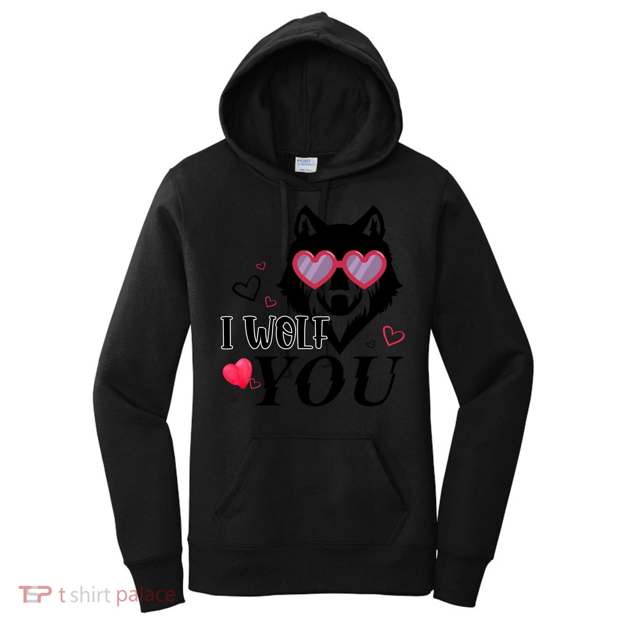 I Wolf You Cool Gift Happy Valentines Day Gift Women's Hoodie