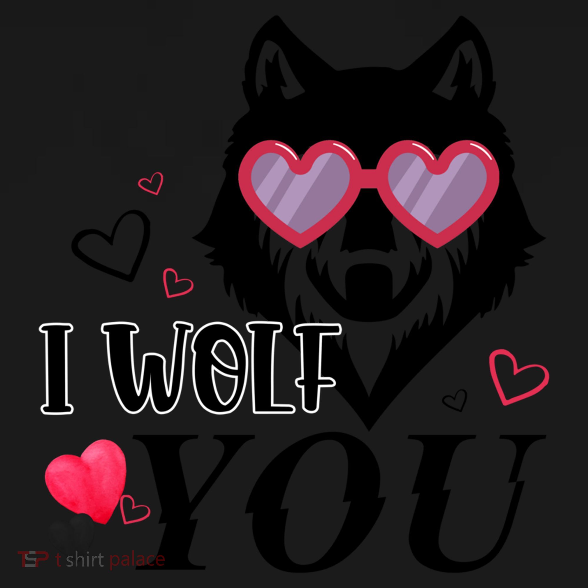 I Wolf You Cool Gift Happy Valentines Day Gift Women's Hoodie