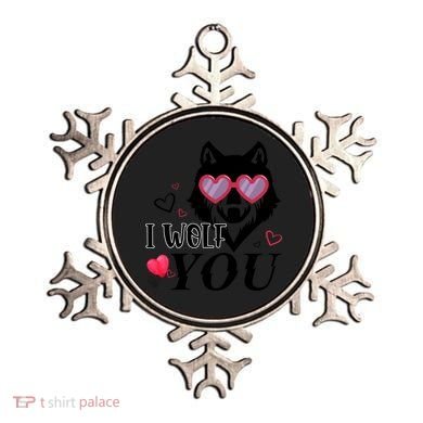 I Wolf You Cool Gift Happy Valentines Day Gift Ornament