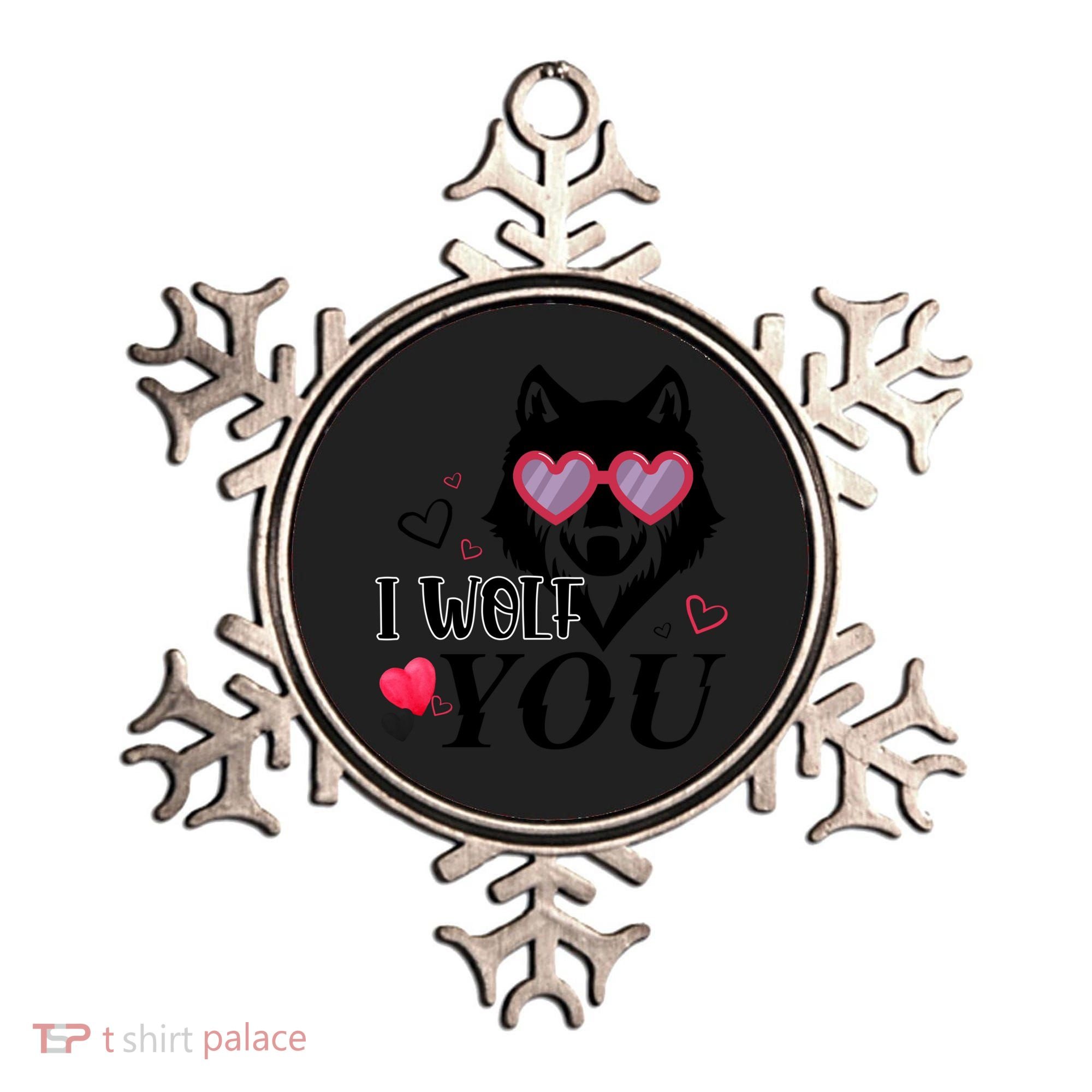 I Wolf You Cool Gift Happy Valentines Day Gift Ornament