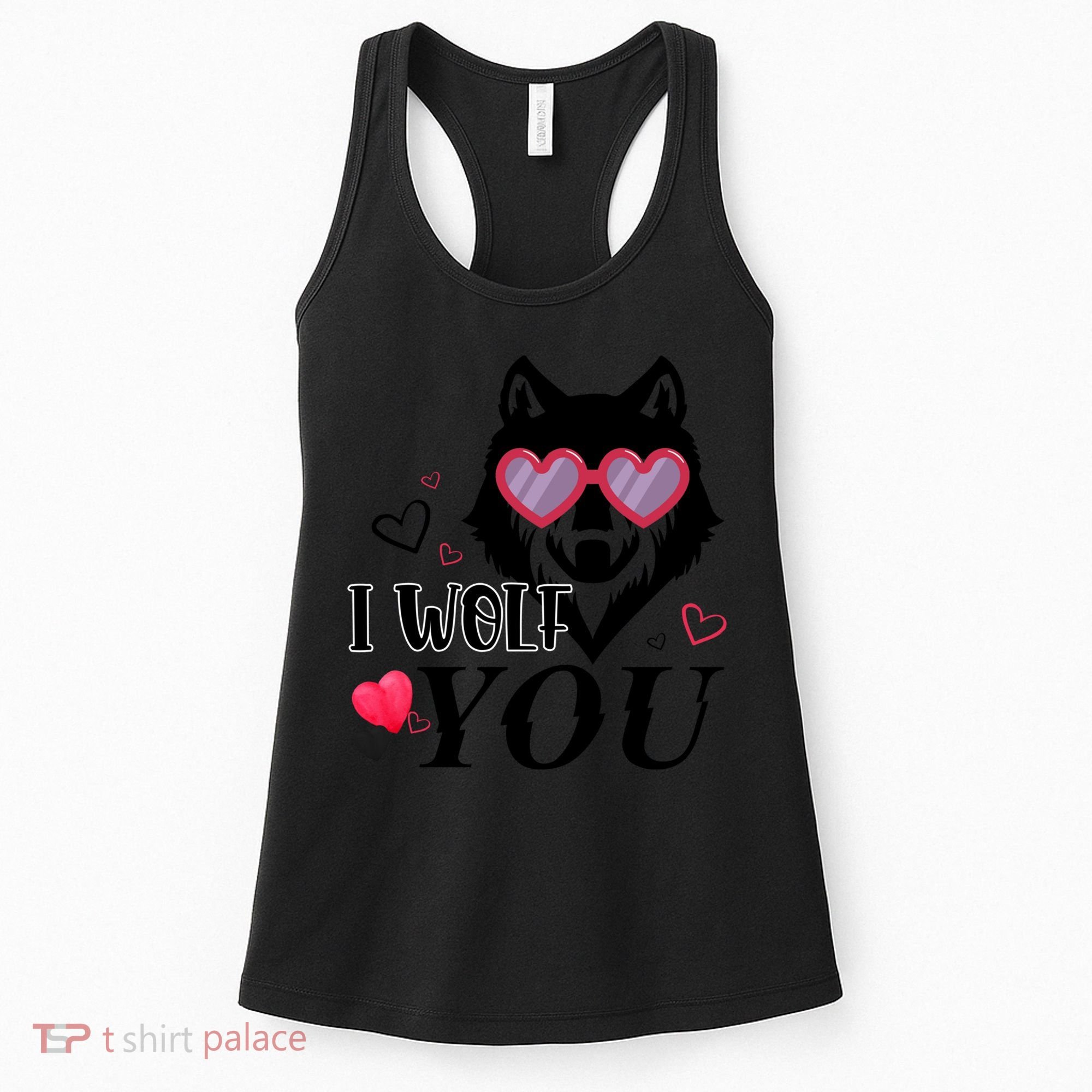 I Wolf You Cool Gift Happy Valentines Day Gift Women's Tank Top