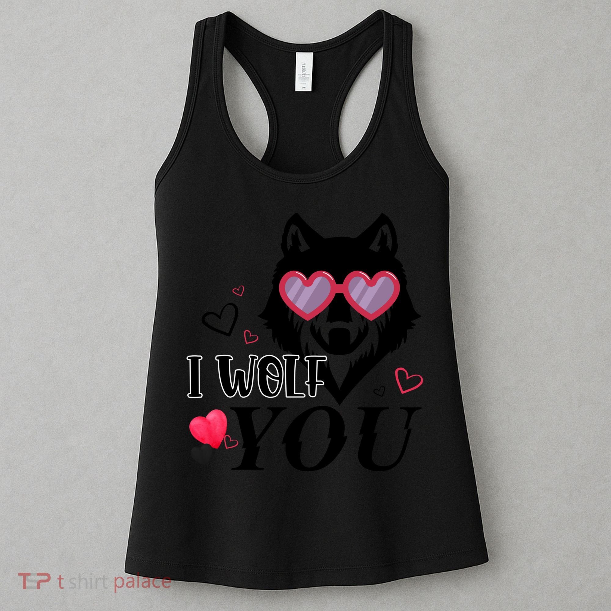 I Wolf You Cool Gift Happy Valentines Day Gift Women's Tank Top