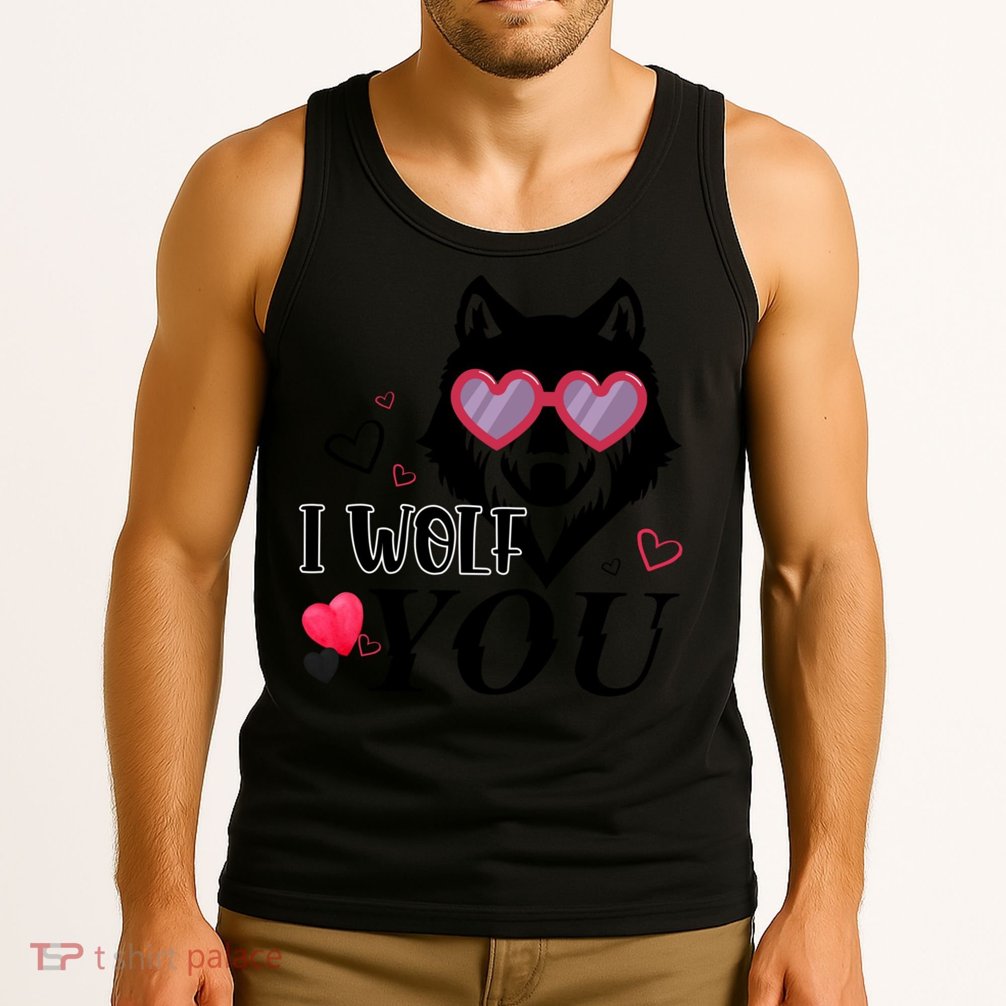 I Wolf You Cool Gift Happy Valentines Day Gift Tank Top