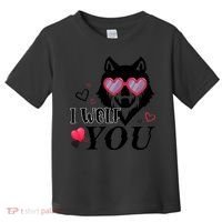 I Wolf You Cool Gift Happy Valentines Day Gift Toddler T-Shirt thumb 0