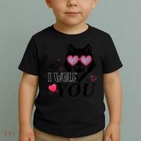 I Wolf You Cool Gift Happy Valentines Day Gift Toddler T-Shirt thumb 2