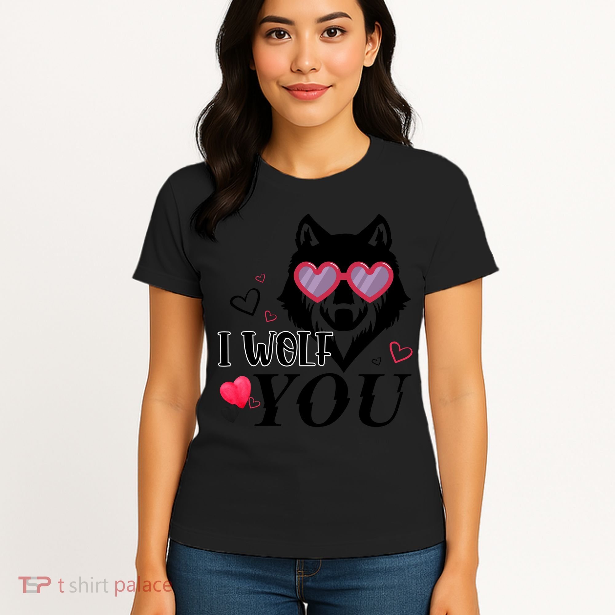I Wolf You Cool Gift Happy Valentines Day Gift Women's T-Shirt