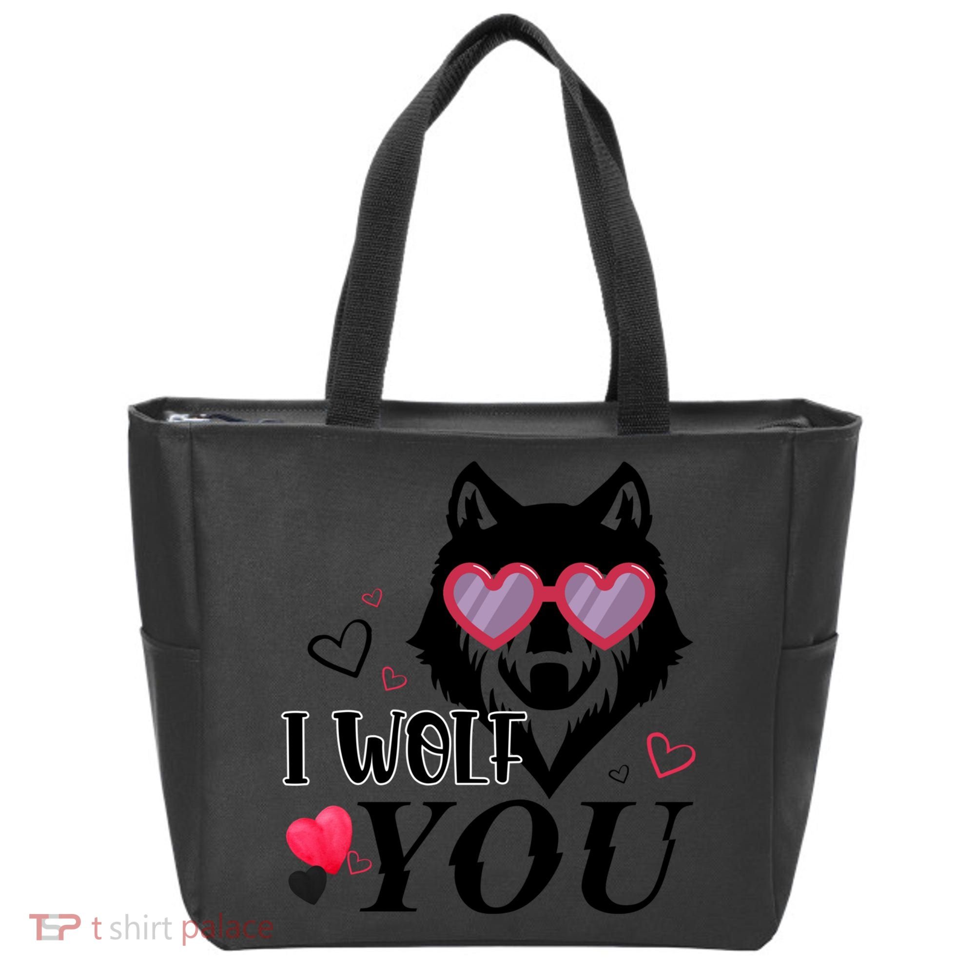 I Wolf You Cool Gift Happy Valentines Day Gift Tote Bag