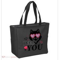 I Wolf You Cool Gift Happy Valentines Day Gift Tote Bag thumb 2