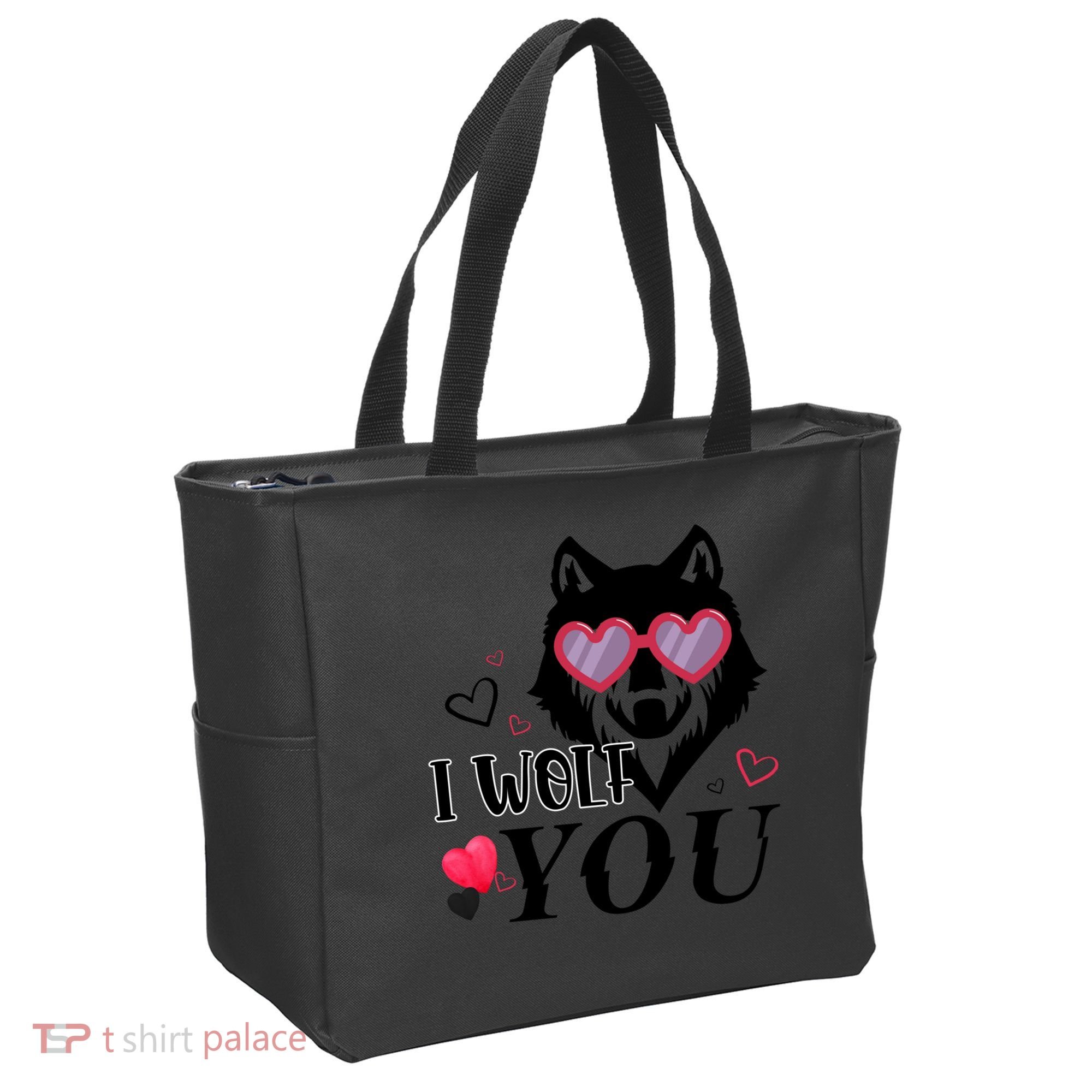 I Wolf You Cool Gift Happy Valentines Day Gift Tote Bag