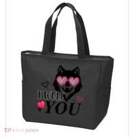 I Wolf You Cool Gift Happy Valentines Day Gift Tote Bag thumb 3
