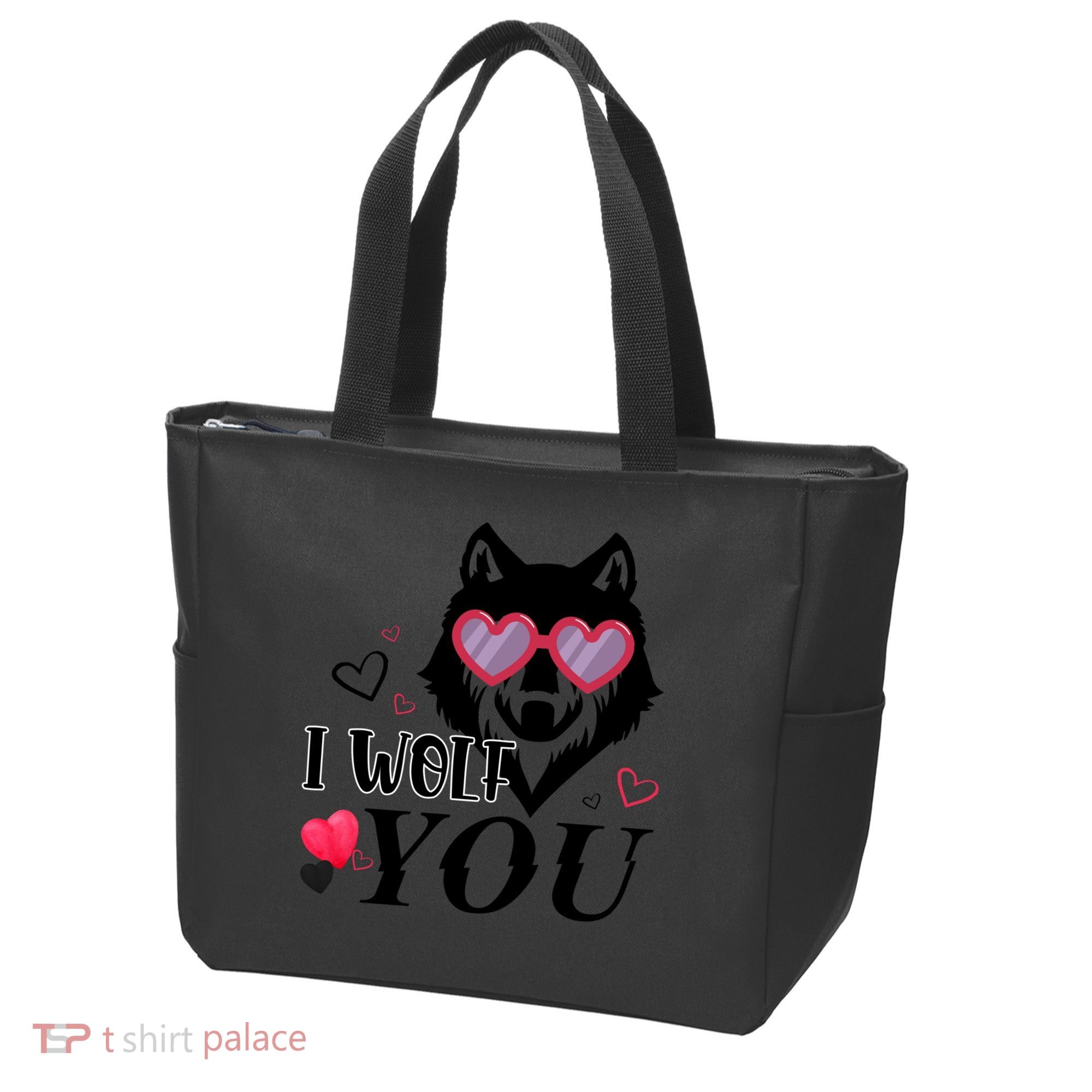 I Wolf You Cool Gift Happy Valentines Day Gift Tote Bag