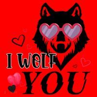 I Wolf You Cool Gift Happy Valentines Day Gift Santa Hat thumb 1