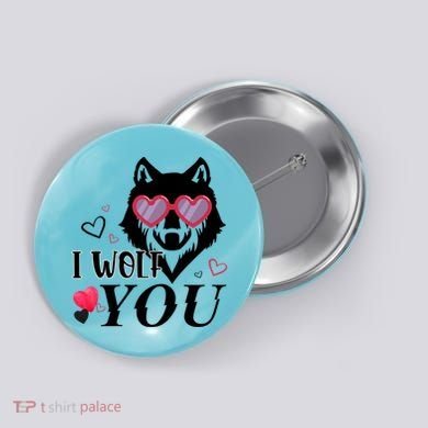I Wolf You Cool Gift Happy Valentines Day Gift Button