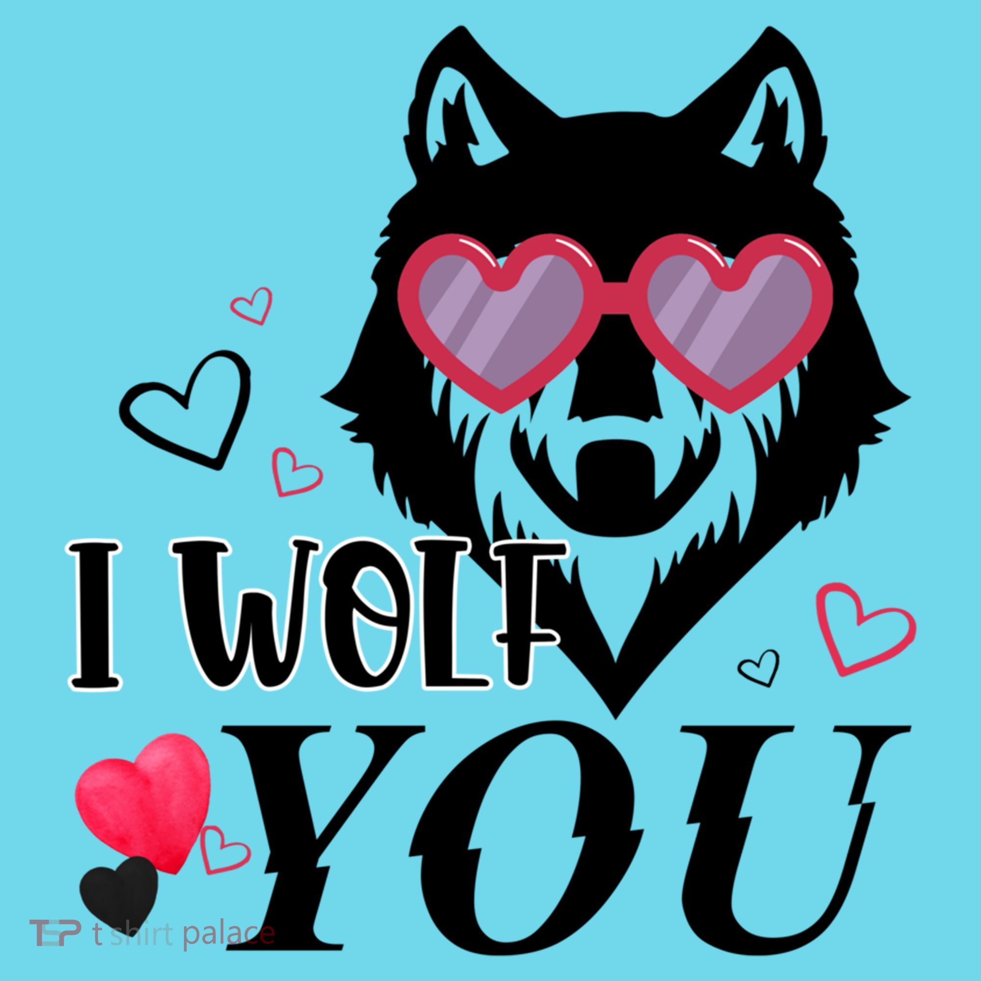 I Wolf You Cool Gift Happy Valentines Day Gift Kids Long Sleeve Shirt