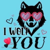 I Wolf You Cool Gift Happy Valentines Day Gift Kids T-Shirt thumb 4