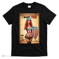 I Want You For US Army Female America T-Shirt thumb 0