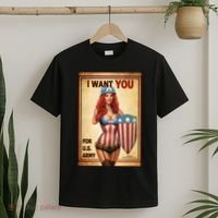 I Want You For US Army Female America T-Shirt thumb 2