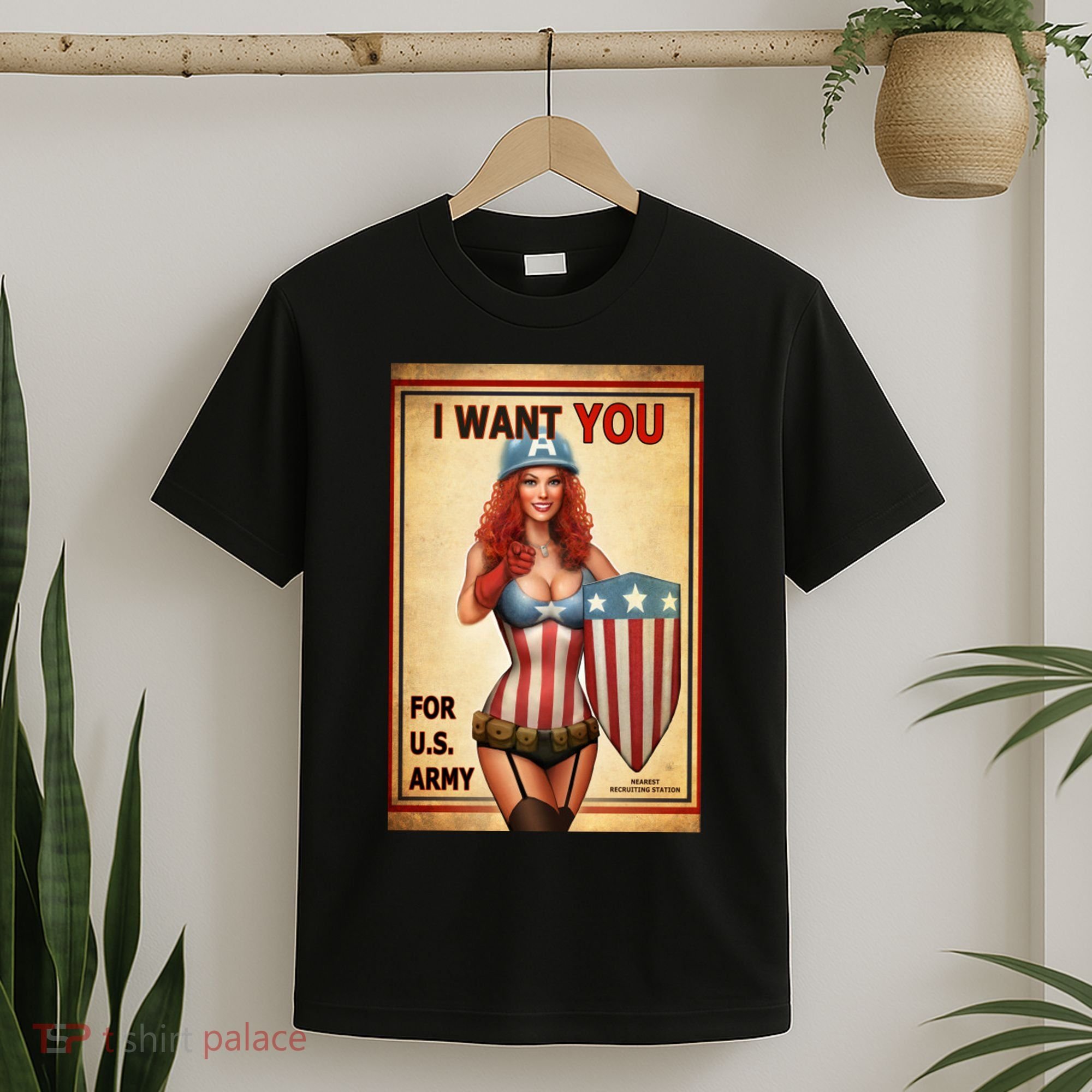 I Want You For US Army Female America T-Shirt