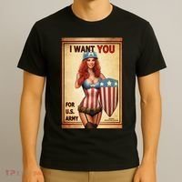 I Want You For US Army Female America T-Shirt thumb 3