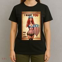 I Want You For US Army Female America T-Shirt thumb 4