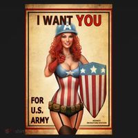 I Want You For US Army Female America Women's Hoodie thumb 2