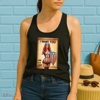 I Want You For US Army Female America Women's Tank Top thumb 2