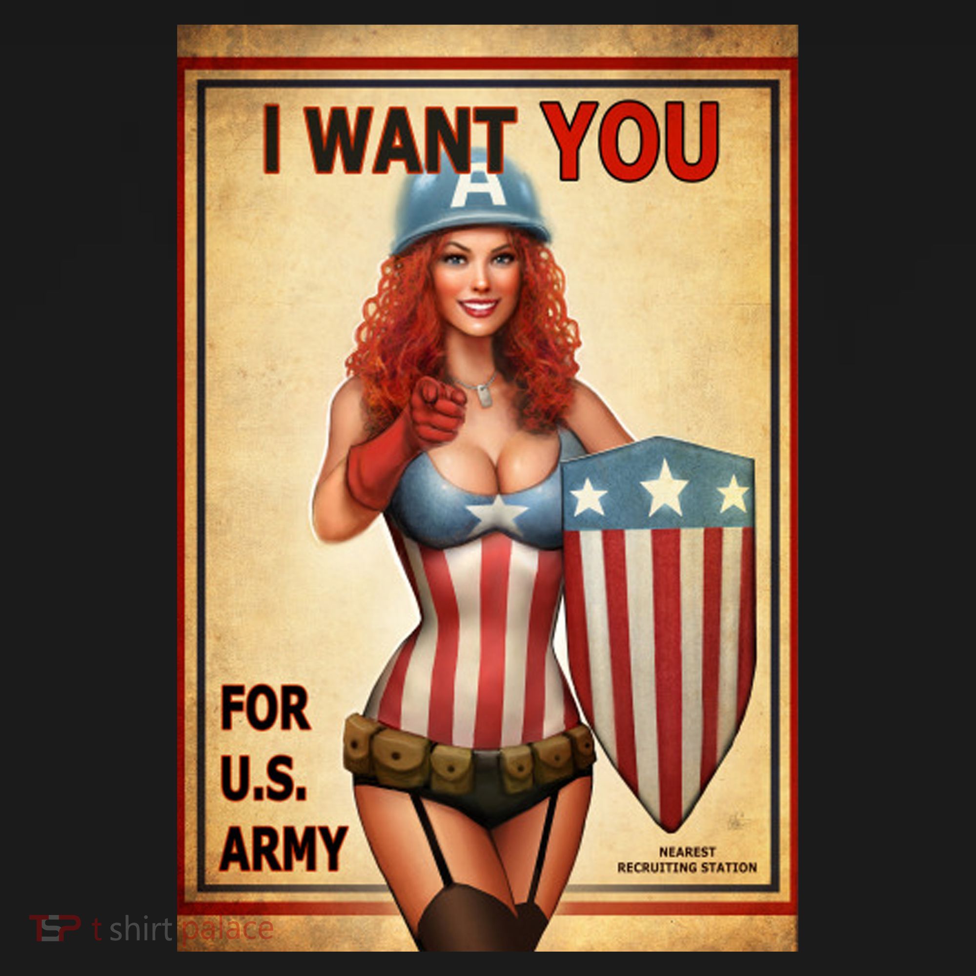 I Want You For US Army Female America Women's Tank Top