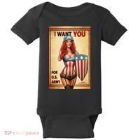 I Want You For US Army Female America Baby Bodysuit thumb 0