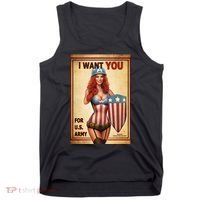 I Want You For US Army Female America Tank Top thumb 0