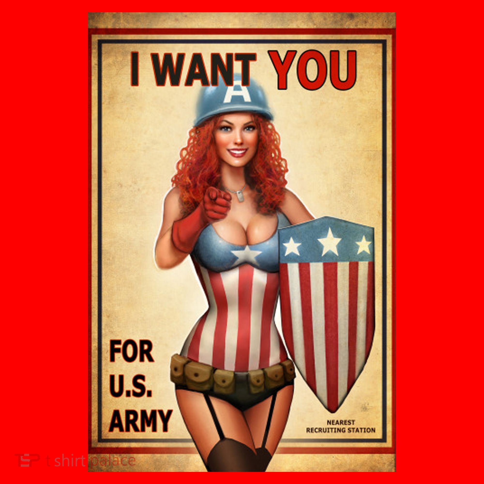 I Want You For US Army Female America Santa Hat