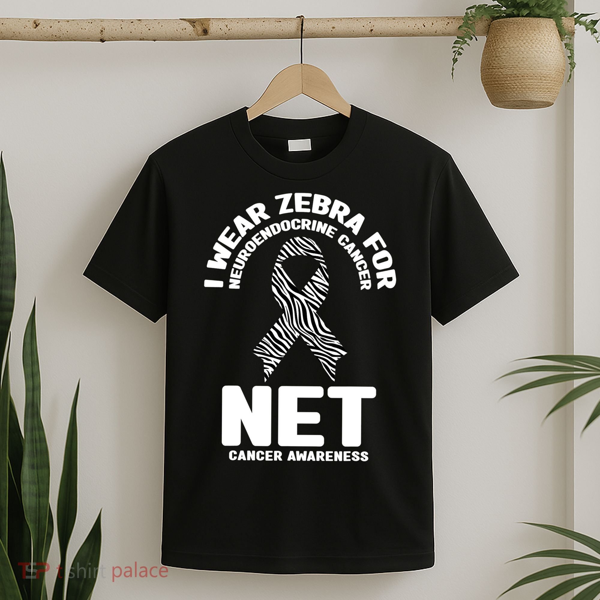 I Wear Zebra for Neuroendocrine Cancer Awareness NET Cancer T-Shirt