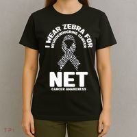 I Wear Zebra for Neuroendocrine Cancer Awareness NET Cancer T-Shirt thumb 4