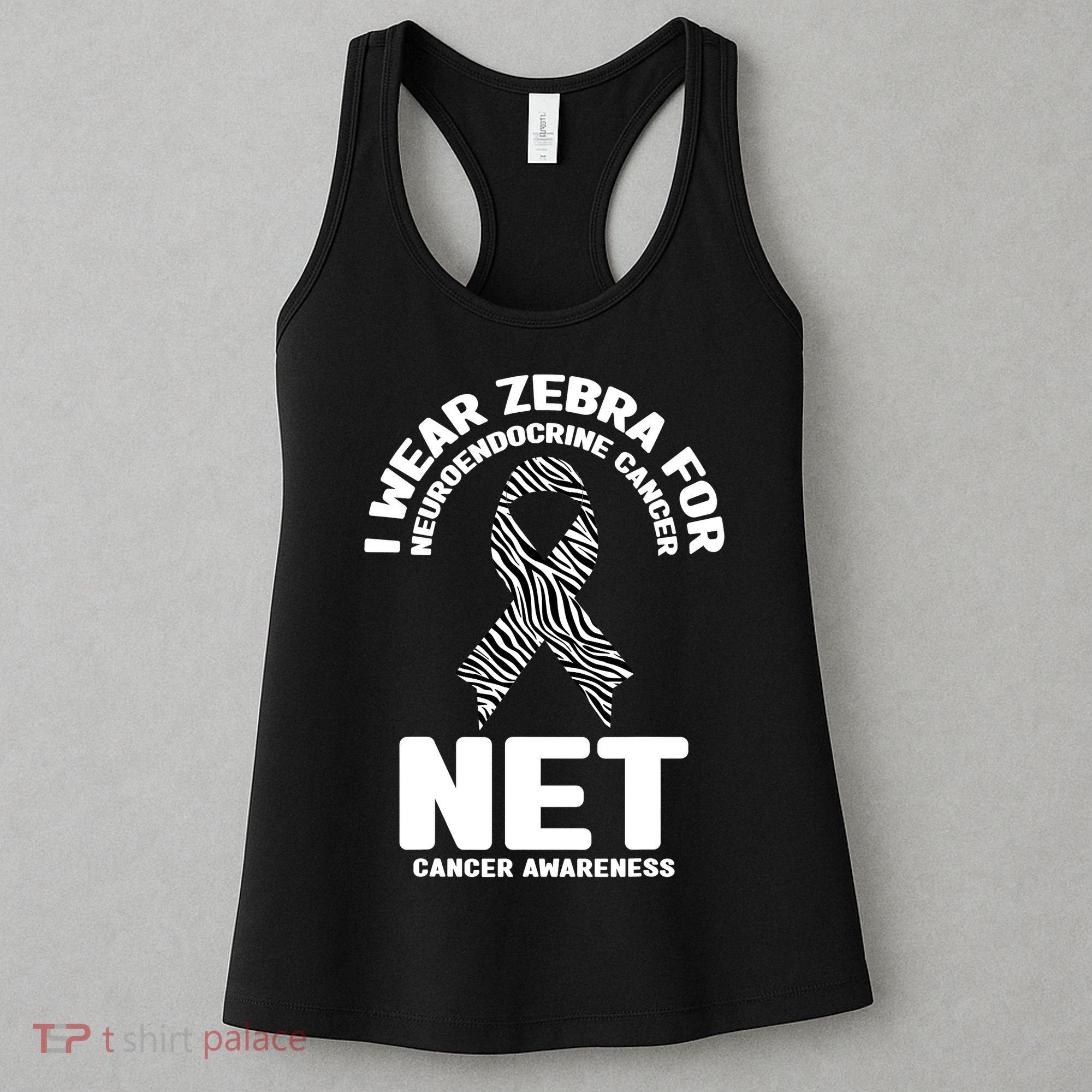 I Wear Zebra for Neuroendocrine Cancer Awareness NET Cancer Women's Tank Top