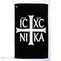 Ic Xc Nika Cross Christogram Orthodox Christian Golf Towel thumb 0